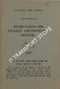 Book cover of Instructions for Cyclists and Inspecting Officers - Rg. 104, 1957 by General Post Office